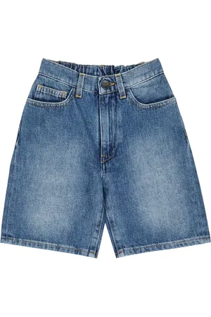 Palm Angels Shorts di jeans con logo
