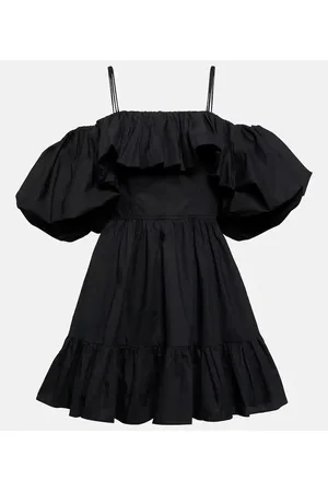 ULLA JOHNSON Miniabito Lila in popeline di cotone