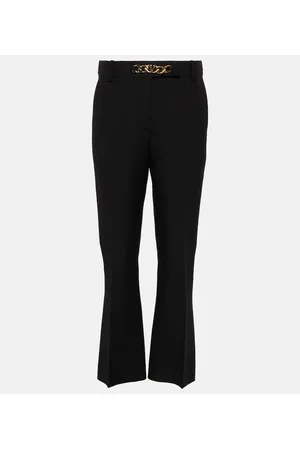 VALENTINO Pantaloni VLogo Chain in lana e seta