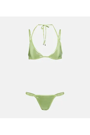 The Attico Top bikini con scollo all’americana