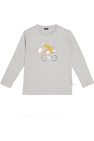 Il gufo T-shirt in jersey di cotone con stampa