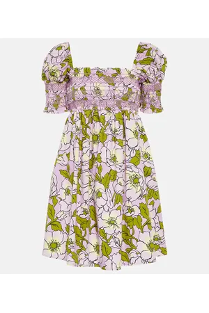Tory Burch Miniabito in cotone a punto smock