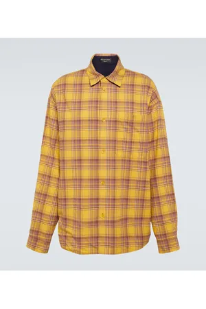 Balenciaga Camicia reversibile in cotone a quadri
