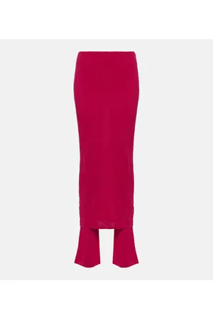 Alaïa Alaïa Pantaloni in jersey a vita alta con gonna
