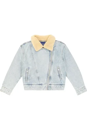 Scotch&Soda Giacca biker in denim e shearling