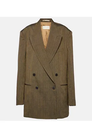 DRIES VAN NOTEN Blazer doppiopetto in misto cotone