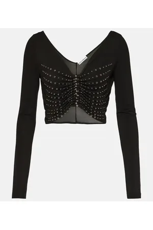 Paco rabanne Top cropped con borchie
