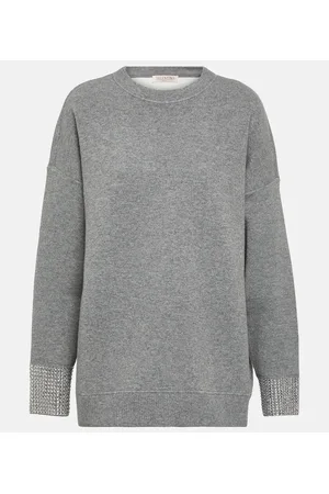 VALENTINO Pullover in misto lana con cristalli