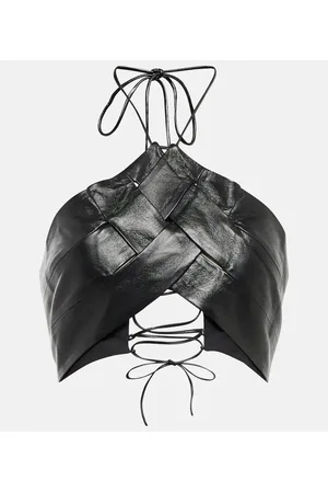 AYA MUSE Top cropped Vortico in similpelle
