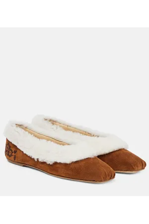 MAGDA BUTRYM Ballerine in shearling con ricamo