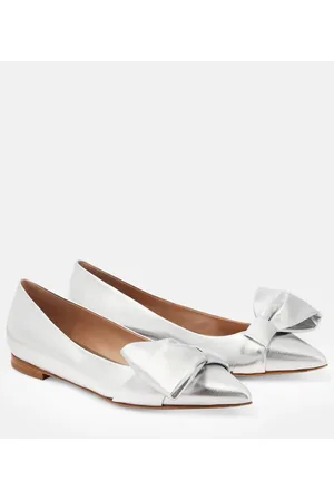 Gianvito Rossi Ballerine in pelle con fiocco