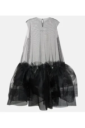 Maison Margiela Abito midi in tulle con fiocco
