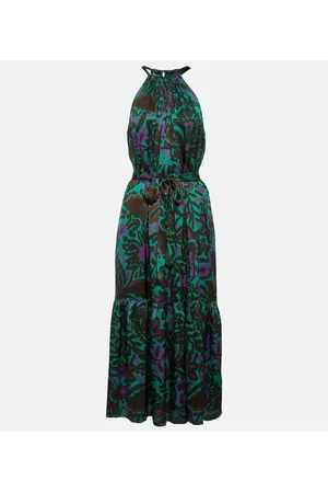 Velvet Abito midi Kareese in raso con stampa