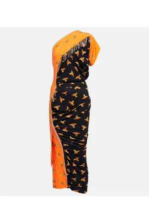 Vivienne Westwood Abito midi monospalla con stampa