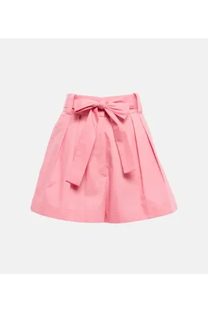 Oscar de la Renta Shorts in popeline di cotone a vita alta