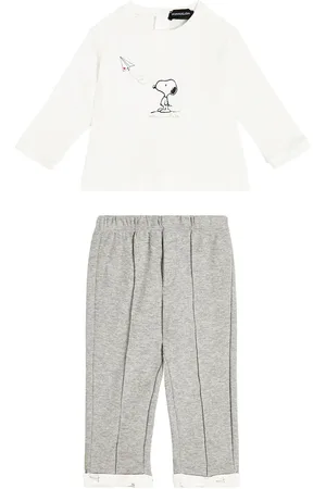 MONNALISA Baby - Top e pantaloni in cotone