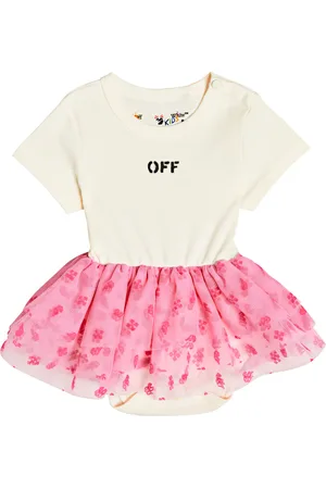 OFF-WHITE Baby - Body in cotone e tulle con logo