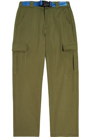 OFF-WHITE Pantaloni cargo in cotone con logo