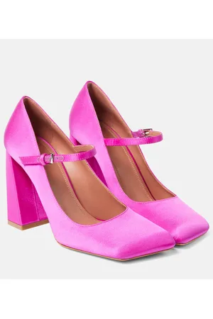 Amina Muaddi Pumps Mary Jane Charlotte 95 in raso
