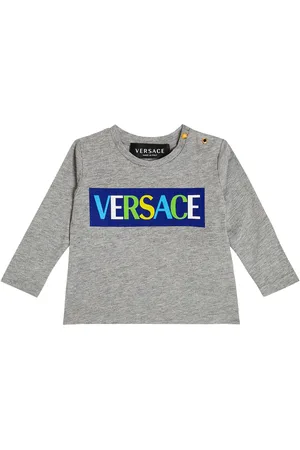 VERSACE Baby - T-shirt in jersey di cotone con logo