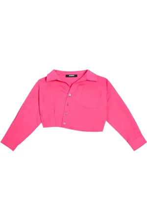Jacquemus Top cropped Mejean in lino e cotone