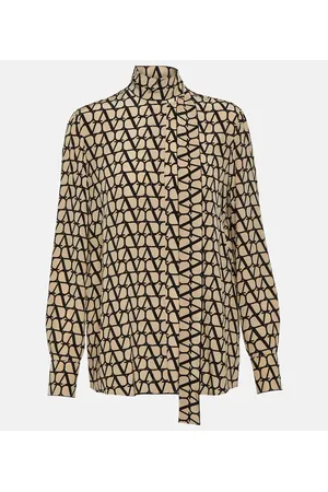 VALENTINO Blusa Toile Iconographe in seta