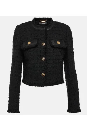 VERSACE Giacca in tweed di misto lana