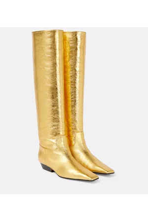 Khaite Stivali Marfa in pelle metallizzata