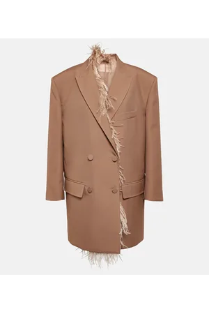 VALENTINO Blazer doppiopetto con piume
