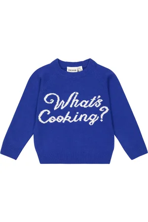 Mini Rodini Pullover in lana e cotone con intarsio