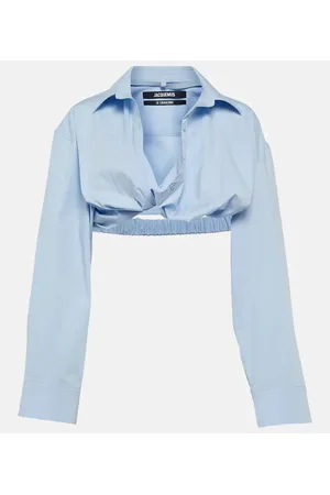 Jacquemus Top cropped Bahia in misto cotone