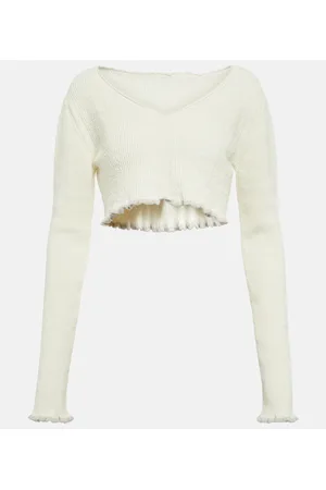Jacquemus Top cropped Santon in misto lino