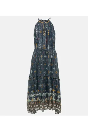 Marant Etoile Abito midi Kabelino in cotone con stampa