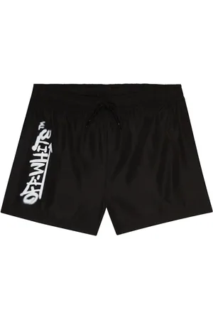 OFF-WHITE Shorts mare con logo stile graffiti