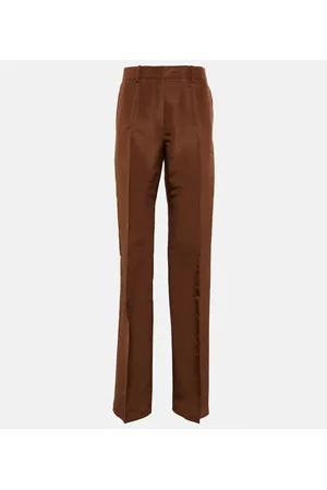 VALENTINO Pantaloni in seta a vita alta