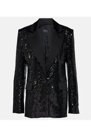 Costarellos Blazer in raso con pailettes