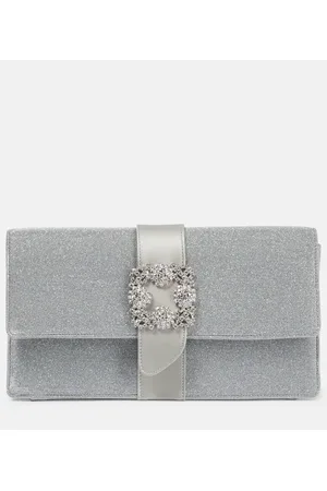 Manolo Blahnik Clutch Capri Glitter con cristalli