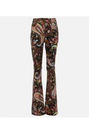 Etro Jeans flared a vita alta con stampa