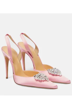 MAGDA BUTRYM Pumps slingback in raso con cristalli