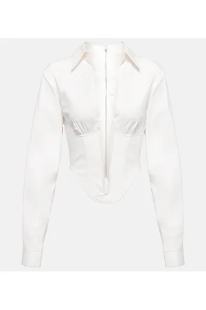 DION LEE Top Corset in misto cotone