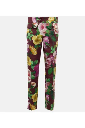 Dolce & Gabbana Pantaloni in misto cotone a vita bassa