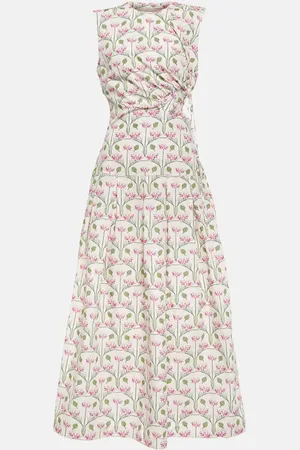 Agua by Agua Bendita Abito midi Otoño Trebol con stampa floreale