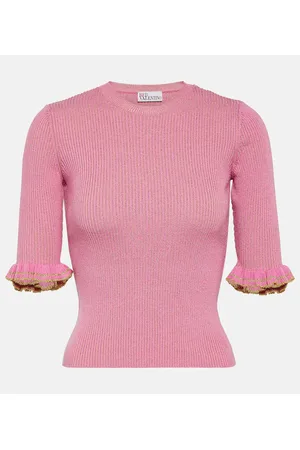 RED Valentino Top in misto lana a coste
