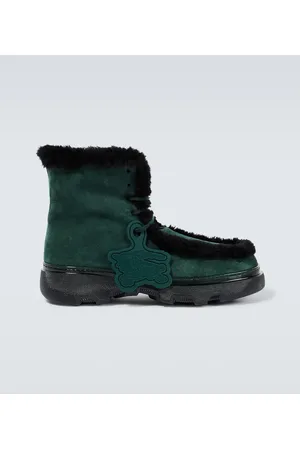 Burberry Stivaletti in suede con shearling