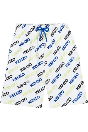 Kenzo Shorts in piqué di cotone con logo