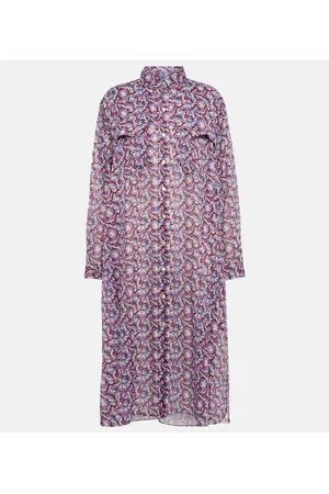 Marant Etoile Abito midi Eliane in cotone con stampa