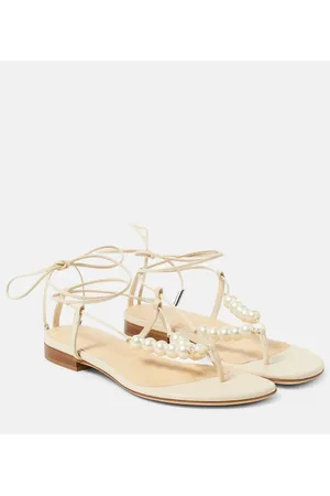 MAGDA BUTRYM Sandali in pelle con perle bijoux