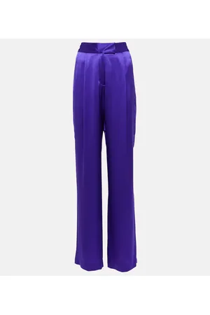 The Sei Pantaloni in raso di seta a vita alta