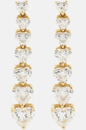 Shay Orecchini pendenti 7 Heart in 18kt con diamanti