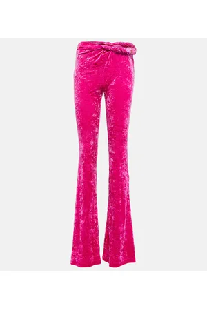 VERSACE Pantaloni flared in velluto